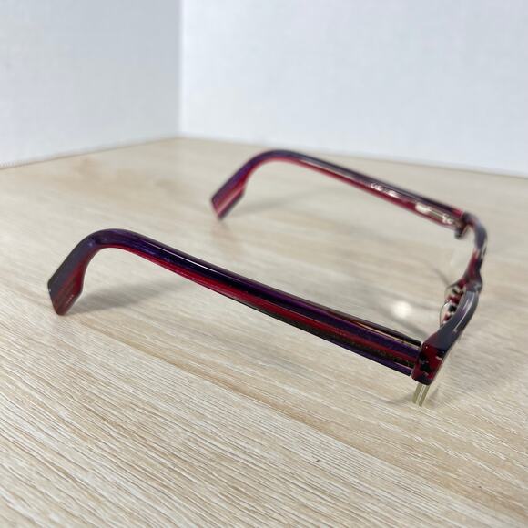 Beausoleil 318 103 Eyeglasses Purple Multicolor Half Rim Excellent Cond